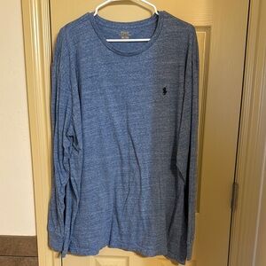Polo by Ralph Lauren Heathered Blue Long Sleeve Tee